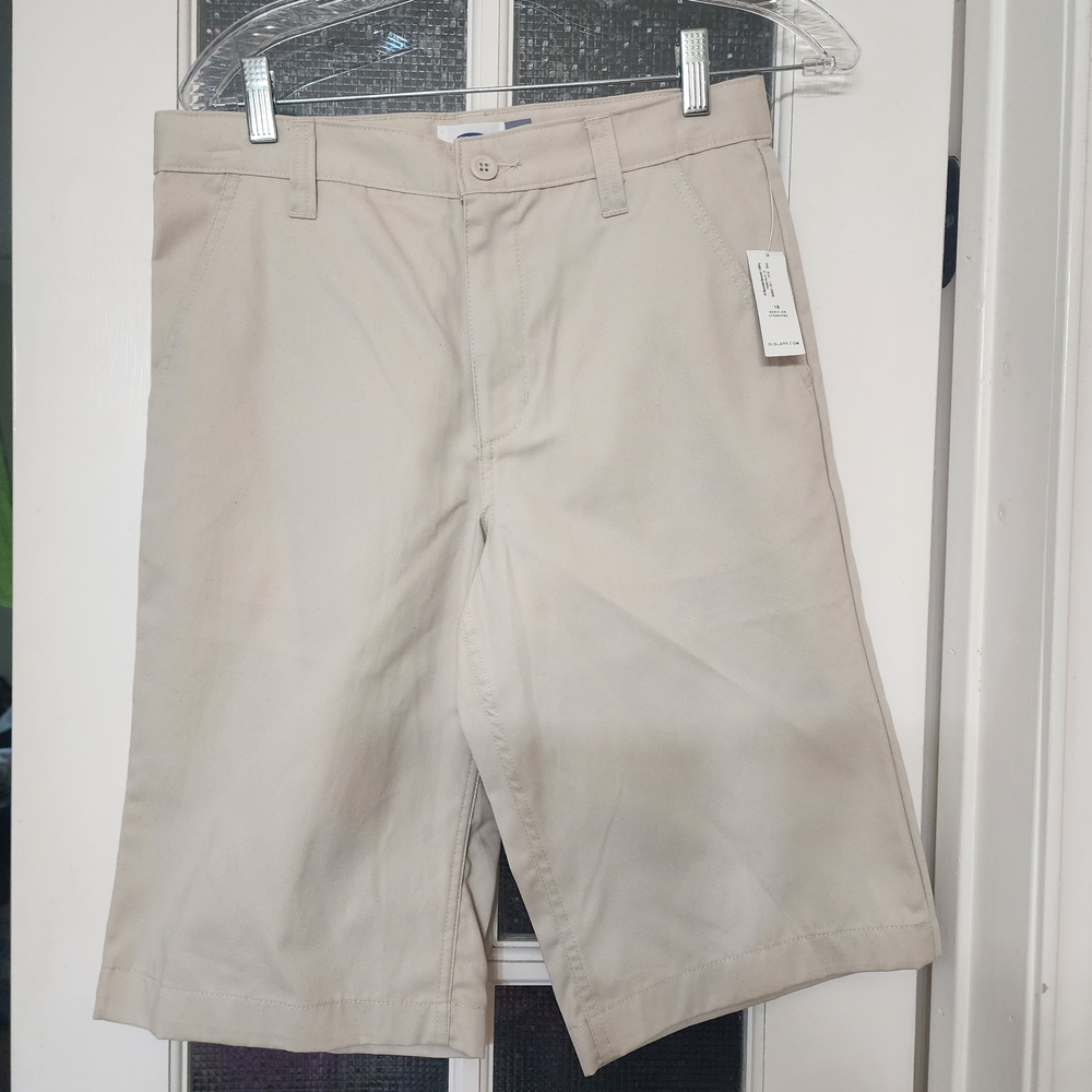 Old Navy Youth's Beige Flat Front Shorts